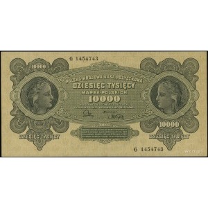 10.000 marek polskich 11.03.1922, seria G, numeracja 14...