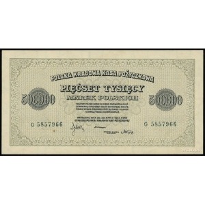 500.000 marek polskich 30.08.1923, seria G, numeracja 5...