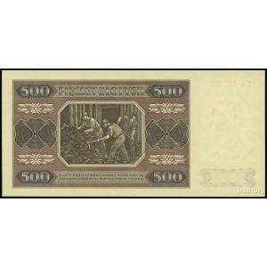 500 złotych 1.07.1948, seria CA, numeracja 3074962, Luc...