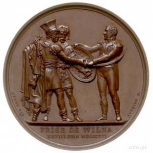 zdobycie Wilna 1812, medal autorstwa Andrieu’a i Denon’...