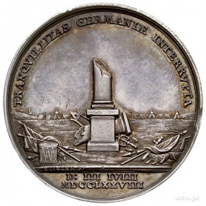 Pokój Cieszyński 1779 r., medal sygnowany STIELER F, Aw...