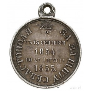 medal Za Obronę Sewastopola 1854-1855, srebro, 28 mm, 1...
