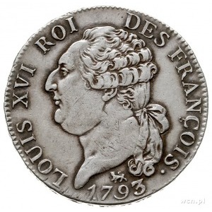 Rządy Konstytuanty i Konwentu 1789-1793, 1/2 écu (3 liv...