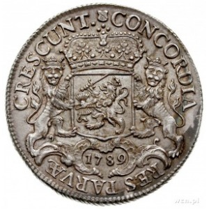 Utrecht, dukaton 1789, srebro 32.61 g, Delm. 1031, Purm...