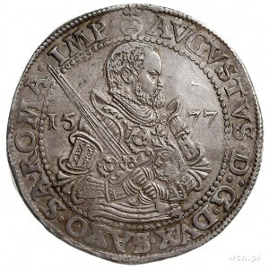 August 1553-1586, talar 1577 HB, Drezno, srebro 29.11 g...