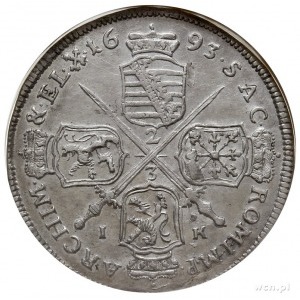 Jan Jerzy IV 1691-1694, gulden 1693 IK, Drezno, Kahnt 6...