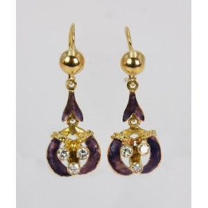 Boucles d'oreilles en émail