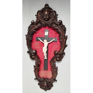 Crucifix in a carved frame