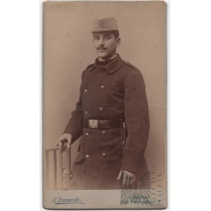 Pappfoto eines österreichischen Soldaten Lemberg