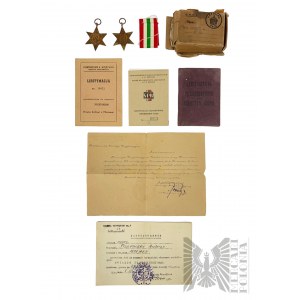 PSZnZ Set after Sergeant of the 2nd Polish Corps - Cross of Merit with Swords