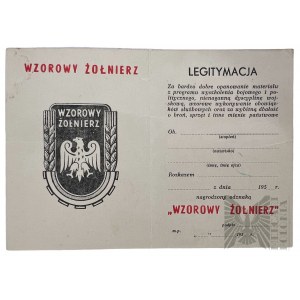 People's Republic of Poland - Model soldier legitimation, blank