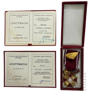 Kommunistische Partei - Goldenes Verdienstkreuz Warzawa-Aufstand - Czeslawa Wojcik