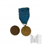 II RP - Dwa Medale Dziesięciolecia Odzyskania Niepodległości Oracz