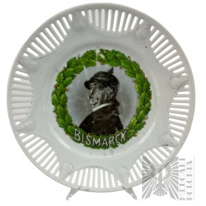 1WW německý/pruský Bismarckův vlastenecký talíř