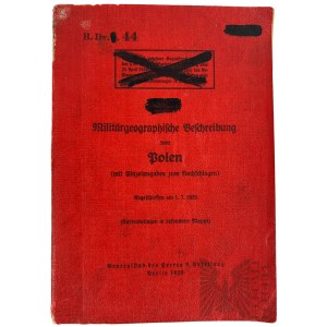 2WW Německá kniha o Polsku Militargeograpische Beschreibung von Polen.