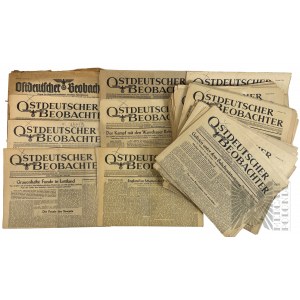 2WŚ Ogromny Zestaw Niemieckich Gazet Ostdeutscher Beobachter, 1944