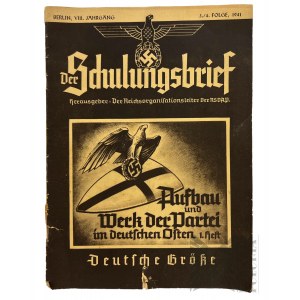 2. svetová vojna - nemecké noviny Der Schulungsbrief, 3./4., 1941