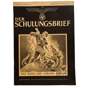 2WW Nemecké noviny NSDAP Der Schulungsbrief, 1. / 2. / 3., 1942
