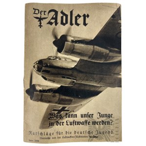 2WŚ Niemiecka Ksiązka Der Adler, dodatek propagandowy Luftwaffe