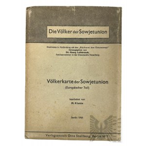 2WW Německá kniha o sovětském Rusku Volkerkarte der Sowjetunion