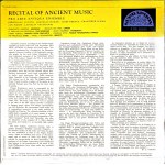 Liederabend mit alter Musik: Des Pres, Palestrina, Purcell und andere, aufgeführt vom Pro Art Antiqua Ensemble, Vinyl