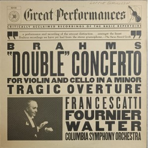 Johannes Brahms, Doppelkonzert für Violine und Violoncello in a-Moll, Tragische Ouvertüre, Vinyl