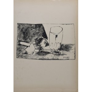 Pablo PICASSO (1881-1973), Pommes, verre et couteau (Poměry, verre a couteau)