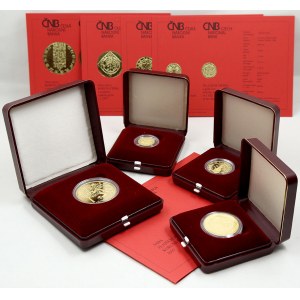 Česká republika (od 1993), 1000 Kč, 2500 Kč, 5000 Kč, 10000 Kč 1997 Koruna česká. sada zlatých pamětních mincí