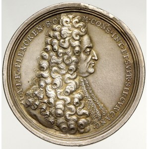 Slezsko - Johann Adrian v. Plencken, Medaile na 50 let služby kancléře ve Vratislavi 1718