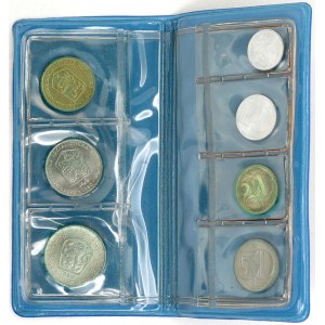 Sady mincí ČSSR - ČSFR - ČR, Sada oběžných mincí 1980, modrý obal
