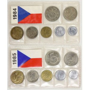 Sady mincí ČSSR - ČSFR - ČR, Sady oběžných mincí 1984, 1985