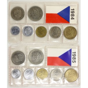 Sady mincí ČSSR - ČSFR - ČR, Sady oběžných mincí 1984, 1985