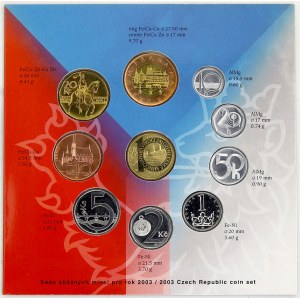 Sady mincí ČSSR - ČSFR - ČR, Sada oběžných mincí ČR 2003