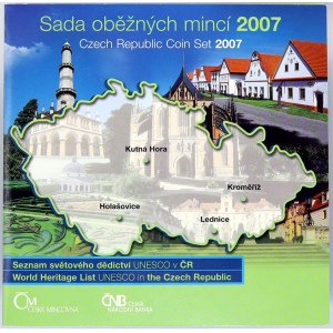 Sady mincí ČSSR - ČSFR - ČR, Sada oběžných mincí ČR 2007