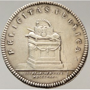 Leopold II., Větší žeton na volbu za římského císaře ve Frankfurtu 30.9.1790