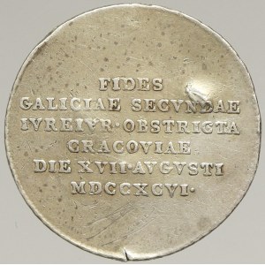 František II. / I., Malý žeton na holdování v Haliči 17.8.1796 v Krakově