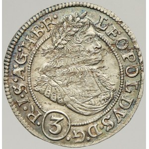 Leopold I. (1657-1705), 3 krejcar 1670 SHS Vratislav-Hammerschmied