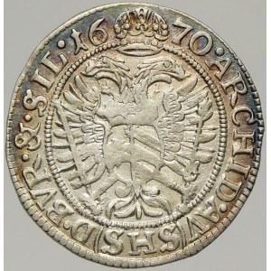 Leopold I. (1657-1705), 3 krejcar 1670 SHS Vratislav-Hammerschmied