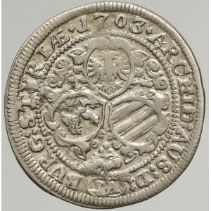 Leopold I. (1657-1705), 3 krejcar 1703 IA Štýrský Hradec - Aigmann