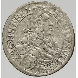 Karel VI. (1711-40), 3 krejcar 1713 Sv. Vít