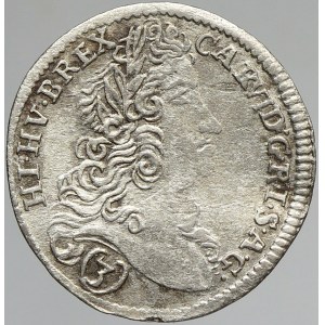 Karel VI. (1711-40), 3 krejcar 1721 Praha - Scharff