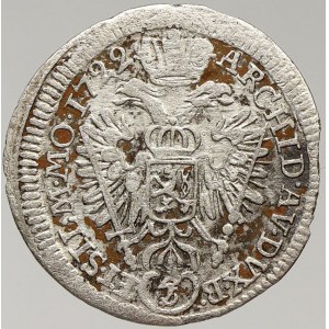 Karel VI. (1711-40), 3 krejcar 1722 Praha - Scharff