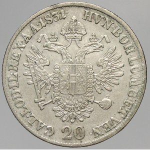 František II./I. (1792-1835), 20 krejcar 1831 A vlající stuhy