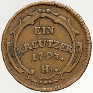 František II./I. (1792-1835), 1 krejcar 1793 H