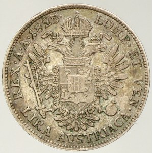František II./I. (1792-1835), 1 lira 1825 A