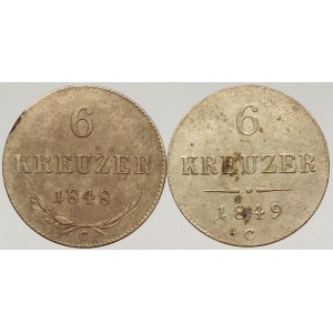 Konvenční měna, 6 krejcar 1848 C, 1849 C