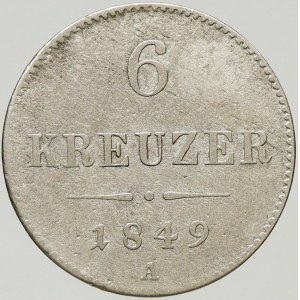 Konvenční měna, 6 krejcar 1849 A