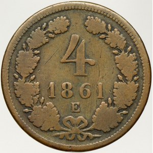 Konvenční měna, 4 krejcar 1861 E