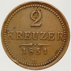 Konvenční měna, 2 krejcar 1851 B