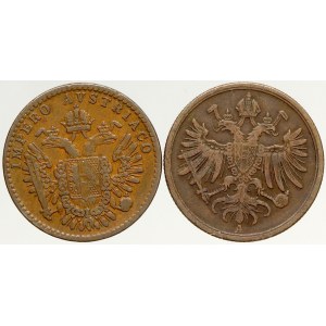 Konvenční měna, 3 centesimi 1852 V, 1 soldo 1862 A